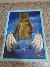 Quadro animali totem orso
