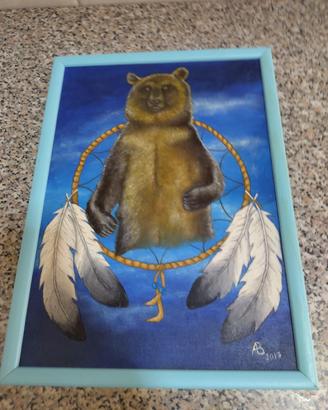 Quadro animali totem orso