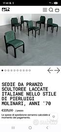 set 6 sedie vintage anni 70/80