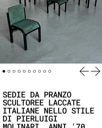 set 6 sedie vintage anni 70/80
