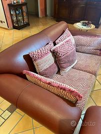 2 Divani Manifattura Artigianale pelle e tessuto