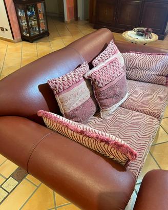 2 Divani Manifattura Artigianale pelle e tessuto