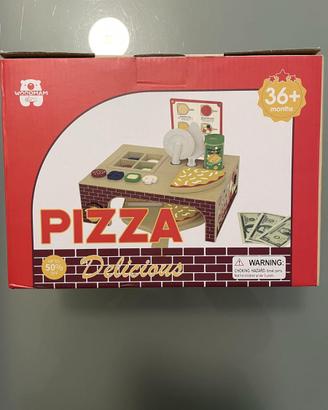 Gioco Montessori forno pizza in legno