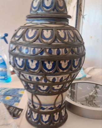 Grande vaso marocchino in ceramica con filigrana