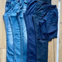 5 jeans + pantalone corto bambino 9-11 anni