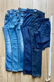 5 jeans + pantalone corto bambino 9-11 anni