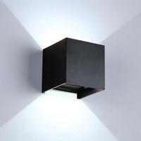 2 APPLIQUE A LED CUBO NERO DA PARETE 10W