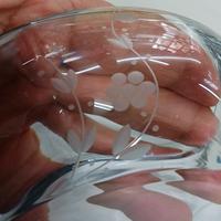 Centro tavola portacaramelle portacenere cristallo