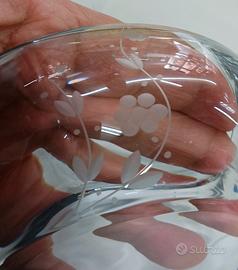 Centro tavola portacaramelle portacenere cristallo