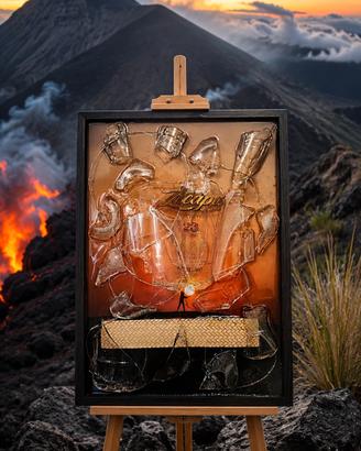 QUADRO VINTAGE BOTTIGLIA RUM
