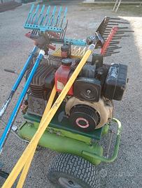 trattore motocompressore 600litri diesel con aste 