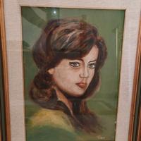 Quadri ritratti di donna olio su tela Gino Pittini