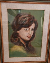 Quadri ritratti di donna olio su tela Gino Pittini