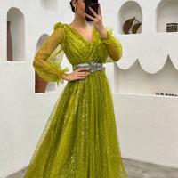 Abito cerimonia tulle e brillantini Tg. 46