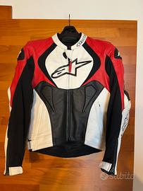 Giacca in pelle moto Alpinestars Jaws tg46