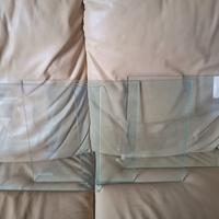 4 pannelli per ripiani in vetro temperato 