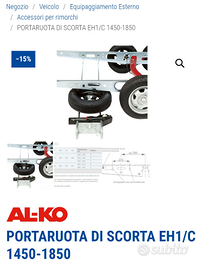 Porta ruota di scorta roulotte