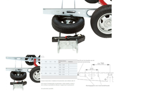 Porta ruota di scorta roulotte