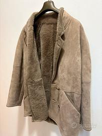 Giacca shearling vera pelle marrone