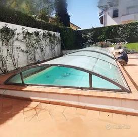 Copertura scorrevole per piscina 5x10 metri