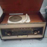Radio giradischi a valvole minerva anni 50-60