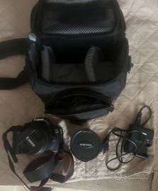 Canon 1200d+custodia+obiettivo fisheye