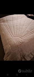 Trapunta in cotone classica con volant, rosa