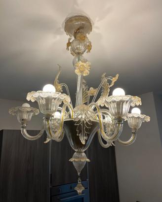 Lampadario in vetro di Murano originale – Elegante