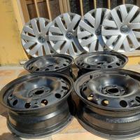 Cerchi ferro 15" originali VW Polo + copricerchi