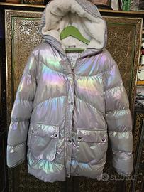 piumino cappotto argento bambina 12 anni