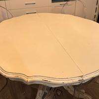 Tavolo tondo shabby chic allungabile