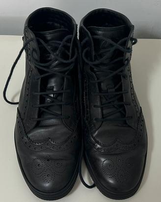 Scarpe Sneakers alte Gucci uomo in pelle Brogue 41