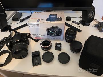 Canon EOS 350d Sigma 50mm 1.4, 18-55 e accessori 