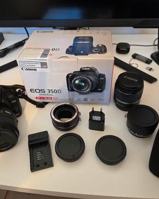 Canon EOS 350d Sigma 50mm 1.4, 18-55 e accessori 