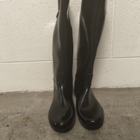 Stivali da pioggia di gomma Armani jeans neri