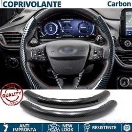 COPRIVOLANTE per FORD Effetto FIBRA CARBONIO Nero