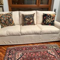 Divano letto tre posti bianco