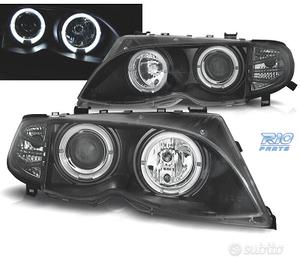 FARI BMW E46 01-05 OCCHI ANGEL FONDO NERO