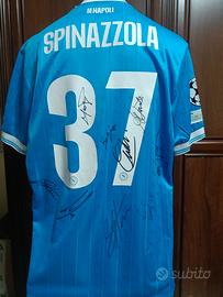 Maglia gara Napoli originale Spinazzola multifirme