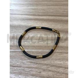 BRACCIALETTO CAUCCIU E ORO 750 NUOVO LUNGHEZZA 19