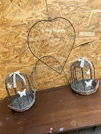 Set decorazioni  shabby in metallo