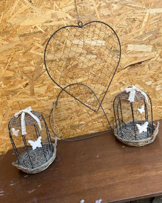 Set decorazioni  shabby in metallo