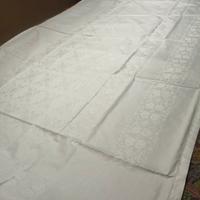 servizio tavola x12 cotone damascato