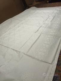 servizio tavola x12 cotone damascato