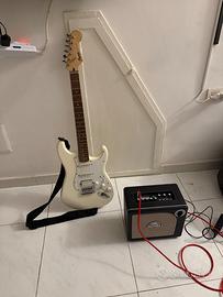 Chitarra elettrica con amplificatore