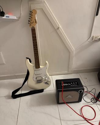 Chitarra elettrica con amplificatore