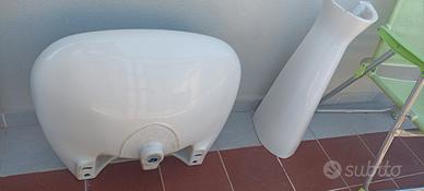 Lavandino con colonna da bagno