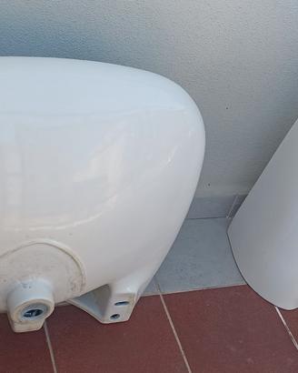 Lavandino con colonna da bagno