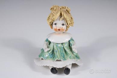 Bambolina artistica ceramica di Lino Zampiva '70