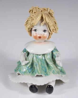 Bambolina artistica ceramica di Lino Zampiva '70